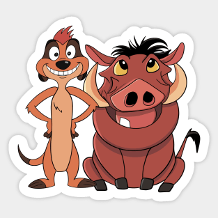 Timon & Pumba cute friends, lion king, hakuna matata Sticker